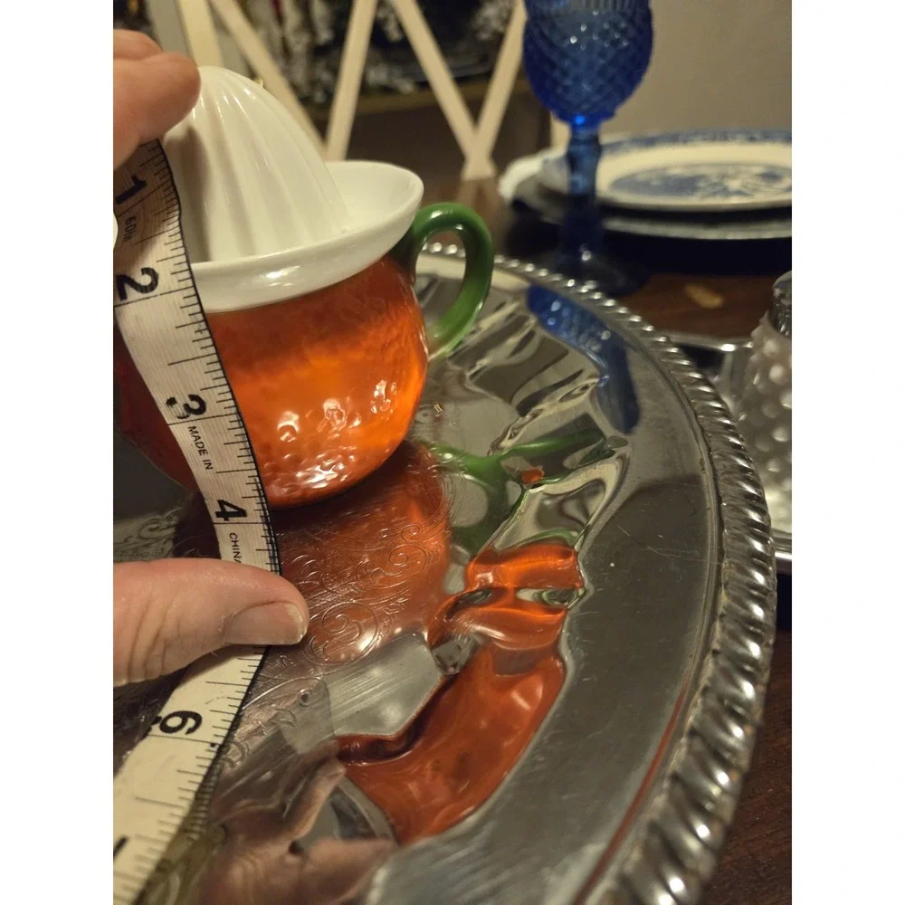 Vintage 1950 Ceramic Juicer Orange Bavaria Germany, Cottagecore, Farmhouse
